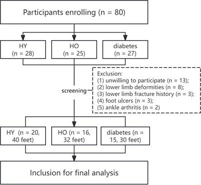 The correlation between Diabetes and age-related degeneration and the static and dynamic 3D mechanical distribution of different plantar regions